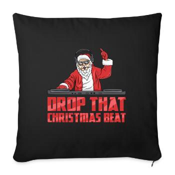 DJ Santa - Sofa pillowcase 17,3'' x 17,3'' (45 x 45 cm) - black - Front