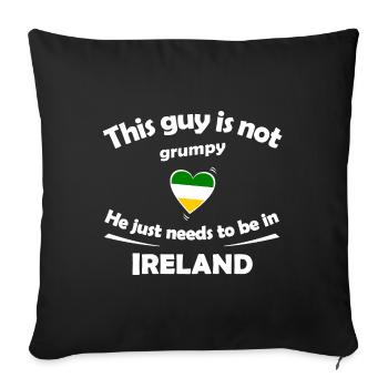 Holidays in Ireland - Sofa pillowcase 17,3'' x 17,3'' (45 x 45 cm) - black - Front