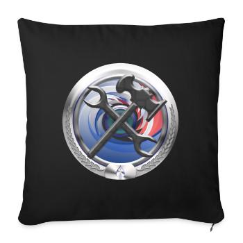 Craft Heating Water Sanitary Emblem - Sofa pillowcase 17,3'' x 17,3'' (45 x 45 cm) - black - Front