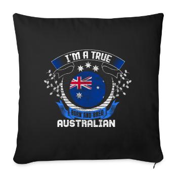 Australie Kangaroo Continent Cadeau - Housse de coussin décorative 45 x 45 cm - noir - Devant