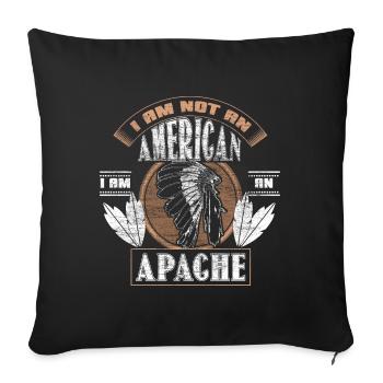 Indians North America Cowboys Gift Idea - Sofa pillowcase 17,3'' x 17,3'' (45 x 45 cm) - black - Front