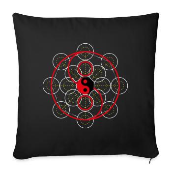 Illustration pour la spiritualité - Housse de coussin décorative 45 x 45 cm - noir - Devant