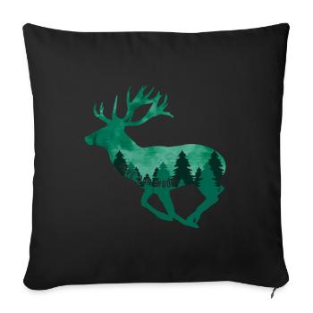 Changement climatique Protection de l’environnement Hirsch Durable - Housse de coussin décorative 45 x 45 cm - noir - Devant