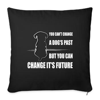 Rescued Dogs Animal Welfare Shelter Dog - Sofa pillowcase 17,3'' x 17,3'' (45 x 45 cm) - black - Front