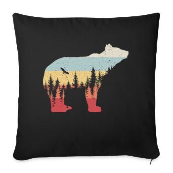 Ours - Housse de coussin décorative 45 x 45 cm - noir - Devant