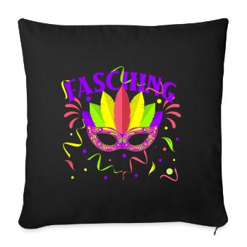 Fasching, Party - Sofakissenbezug 45 x 45 cm - Schwarz - Vorne