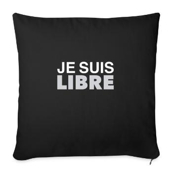 Je suis libre - Housse de coussin décorative 45 x 45 cm - noir - Devant