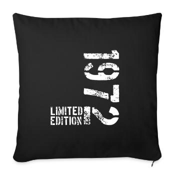 Limited Edition 1972 - 50th Birthday Used Look - Sofa pillowcase 17,3'' x 17,3'' (45 x 45 cm) - black - Front