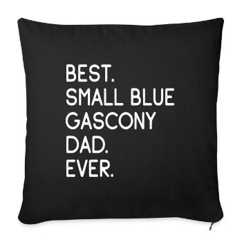 Petit papa de Gascogne bleue - Housse de coussin décorative 45 x 45 cm - noir - Devant