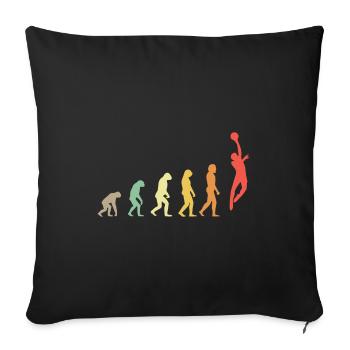Basketball Quote Evolution Basketball Funny - Sofa pillowcase 17,3'' x 17,3'' (45 x 45 cm) - black - Front