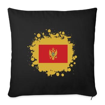 Montenegro blob flags design - Sofa pillowcase 17,3'' x 17,3'' (45 x 45 cm) - black - Front