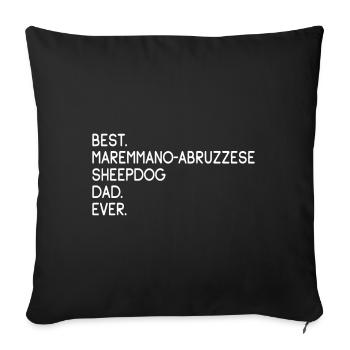 Maremmano-Abruzzese Sheepdog Dad - Sofa pillowcase 17,3'' x 17,3'' (45 x 45 cm) - black - Front