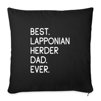 Papa éleveur de Bapon - Housse de coussin décorative 45 x 45 cm - noir - Devant