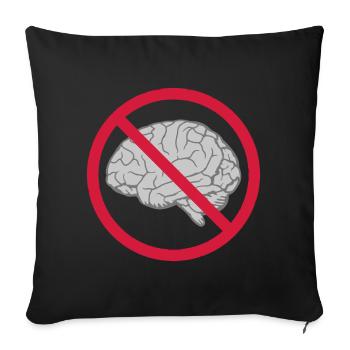 Brain Forbidden Shield - Sofa pillowcase 17,3'' x 17,3'' (45 x 45 cm) - black - Front