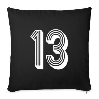 13 years number jersey 13 T-shirt 13 - Sofa pillowcase 17,3'' x 17,3'' (45 x 45 cm) - black - Front