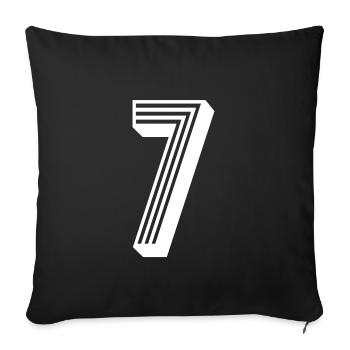 7 Jahre Nummer Trikot 7 t-shirt 7 - Sofakissenbezug 45 x 45 cm - Schwarz - Vorne