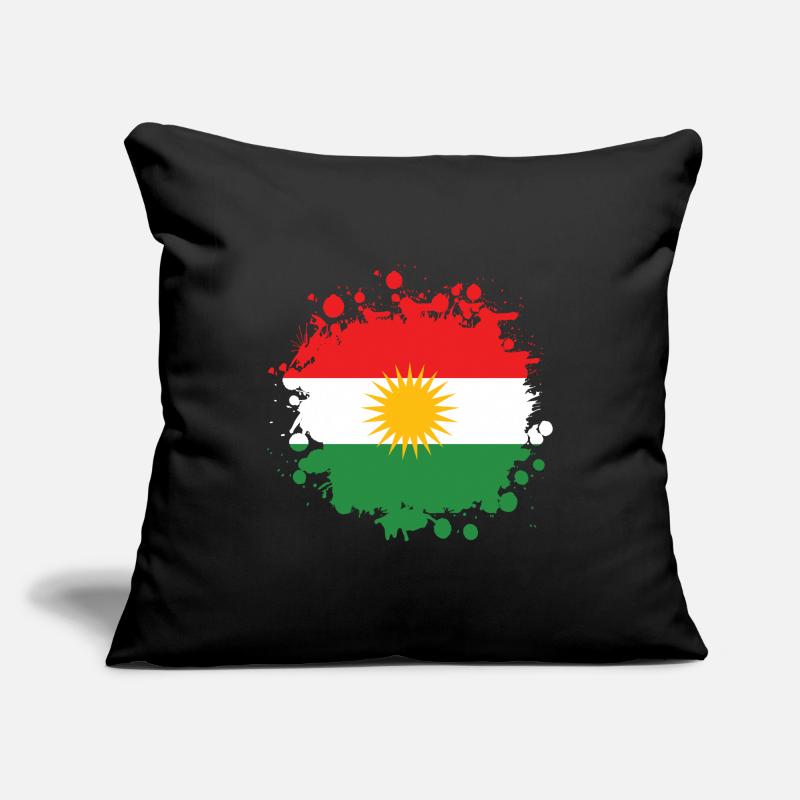 Conception de drapeaux Splash Kurdistan Housse de coussin décorative 45 x 45 cm
