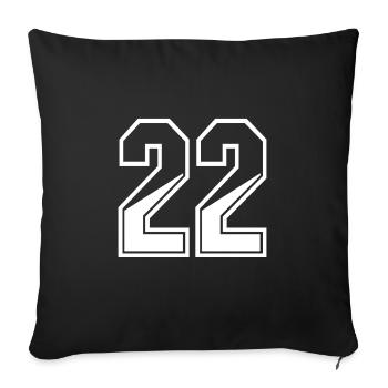 22 Jahre Trikot Nummer 22 T-shirt Nummer 22 - Sofakissenbezug 45 x 45 cm - Schwarz - Vorne
