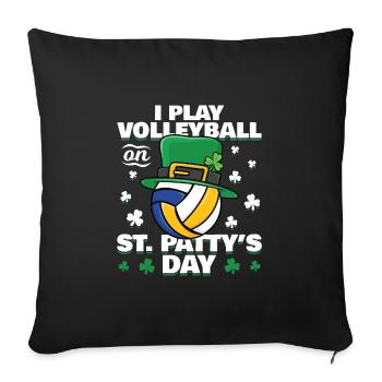 Volleyball de la Saint-Patrick - Housse de coussin décorative 45 x 45 cm - noir - Devant