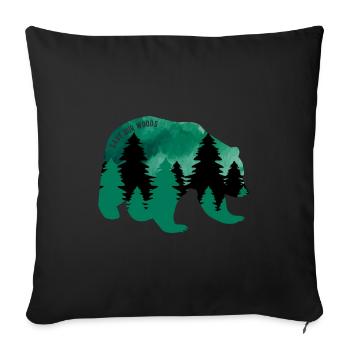 Changement climatique Protection de l’environnement Bear Grizzly Durable - Housse de coussin décorative 45 x 45 cm - noir - Devant