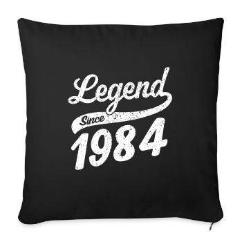 Legend since 1984 vintage 1984 - Sofa pillowcase 17,3'' x 17,3'' (45 x 45 cm) - black - Front