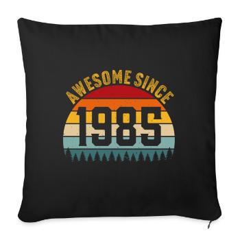 Génial depuis 1985 t-shirt rétro 1985 - Housse de coussin décorative 45 x 45 cm - noir - Devant