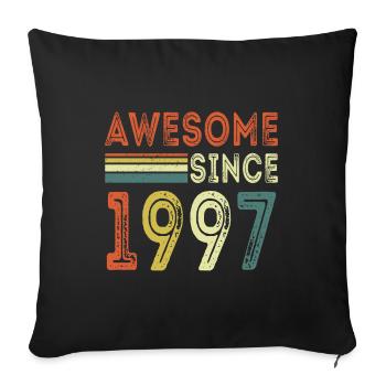 Génial depuis 1997 t-shirt rétro 1997 - Housse de coussin décorative 45 x 45 cm - noir - Devant