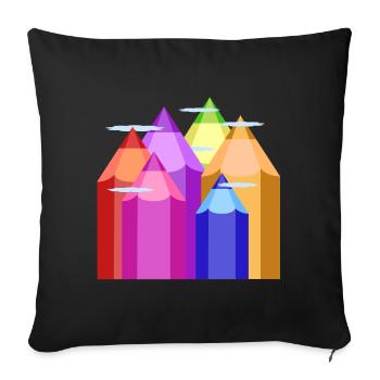 Peaks of Color - Sofakissenbezug 45 x 45 cm - Schwarz - Vorne