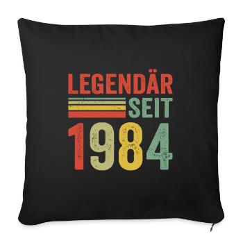 Legendär seit 1984 jahrgang 1984 - Sofakissenbezug 45 x 45 cm - Schwarz - Vorne