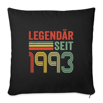 Legendär seit 1993 jahrgang 1993 - Sofakissenbezug 45 x 45 cm - Schwarz - Vorne