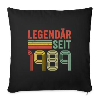 Legendär seit 1989 jahrgang 1989 - Sofakissenbezug 45 x 45 cm - Schwarz - Vorne