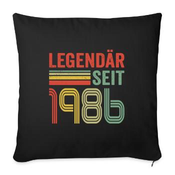 Legendär seit 1986 jahrgang 1986 - Sofakissenbezug 45 x 45 cm - Schwarz - Vorne