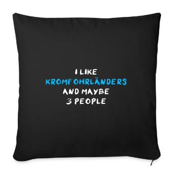 Kromfohrländer - Sofa pillowcase 17,3'' x 17,3'' (45 x 45 cm) - black - Front