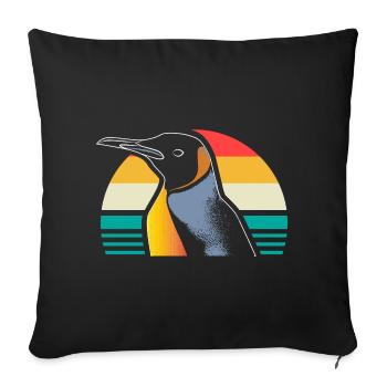 Penguin South Pole Seabird - Sofa pillowcase 17,3'' x 17,3'' (45 x 45 cm) - black - Front