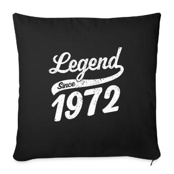 Légende depuis 1972 - Housse de coussin décorative 45 x 45 cm - noir - Devant