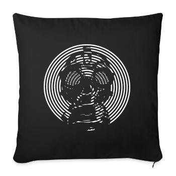Freetekno - Sofa pillowcase 17,3'' x 17,3'' (45 x 45 cm) - black - Front