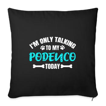 Podenco - Housse de coussin décorative 45 x 45 cm - noir - Devant