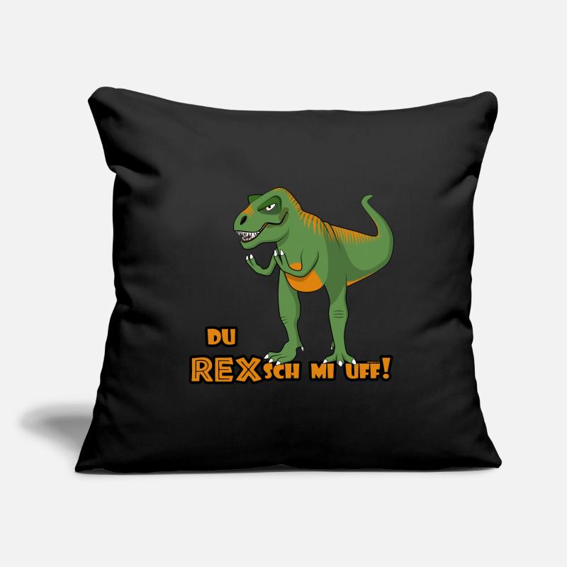 T-Rex "Regsch mi uf" Schweizerdeutsch Sofakissenbezug 45 x 45 cm