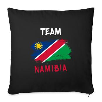 Namibia Flag Design Team - Sofa pillowcase 17,3'' x 17,3'' (45 x 45 cm) - black - Front