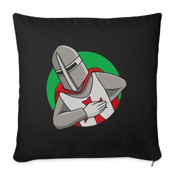 Friendly Crusader - Sofa pillowcase 17,3'' x 17,3'' (45 x 45 cm) - black - Front