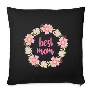 Meilleure maman - Housse de coussin décorative 45 x 45 cm - noir - Devant