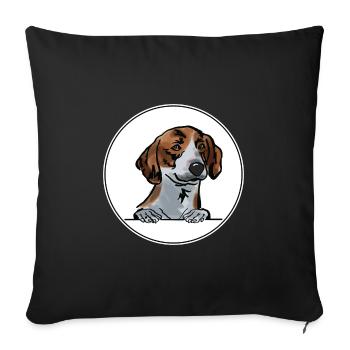 Drever Dog für Peeking Dog Lovers - Sofakissenbezug 45 x 45 cm - Schwarz - Vorne