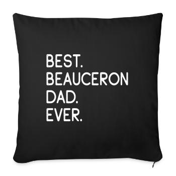 Beauceron Papa - Housse de coussin décorative 45 x 45 cm - noir - Devant
