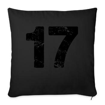 17 - Sofakissenbezug 45 x 45 cm - Schwarz - Vorne