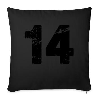 14 - Sofakissenbezug 45 x 45 cm - Schwarz - Vorne