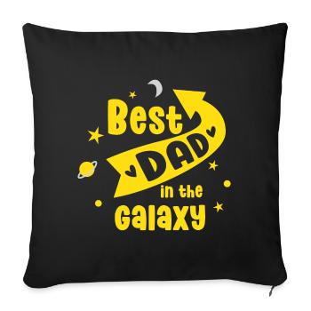 Bester Vater in der Galaxie - Sofakissenbezug 45 x 45 cm - Schwarz - Vorne