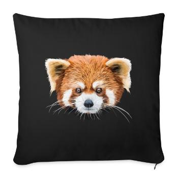 Roter Panda - Sofakissenbezug 45 x 45 cm - Schwarz - Vorne