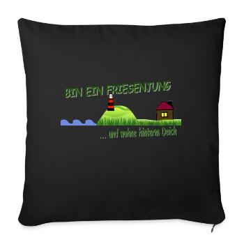 Friesenjung - Sofakissenbezug 45 x 45 cm - Schwarz - Vorne