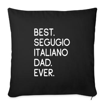 Segugio Italiano Papa - Housse de coussin décorative 45 x 45 cm - noir - Devant