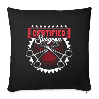 Surgeon Doctor Emergency Room Gift - Sofa pillowcase 17,3'' x 17,3'' (45 x 45 cm) - black - Front